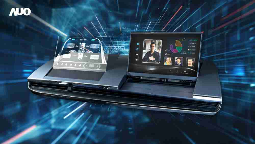 龙门国际Micro LED Display HMI解决方案打造透明Micro LED前座仪表，，，呈现信息并保留驾驶视野开阔；亦为副驾驶座乘客打造收放自如的Micro LED屏幕，，，，在不影响显示质量的前提于显示区内建镜头，，让用户能与视讯对象直接眼神接触，，提供绝佳的双向沟通体验